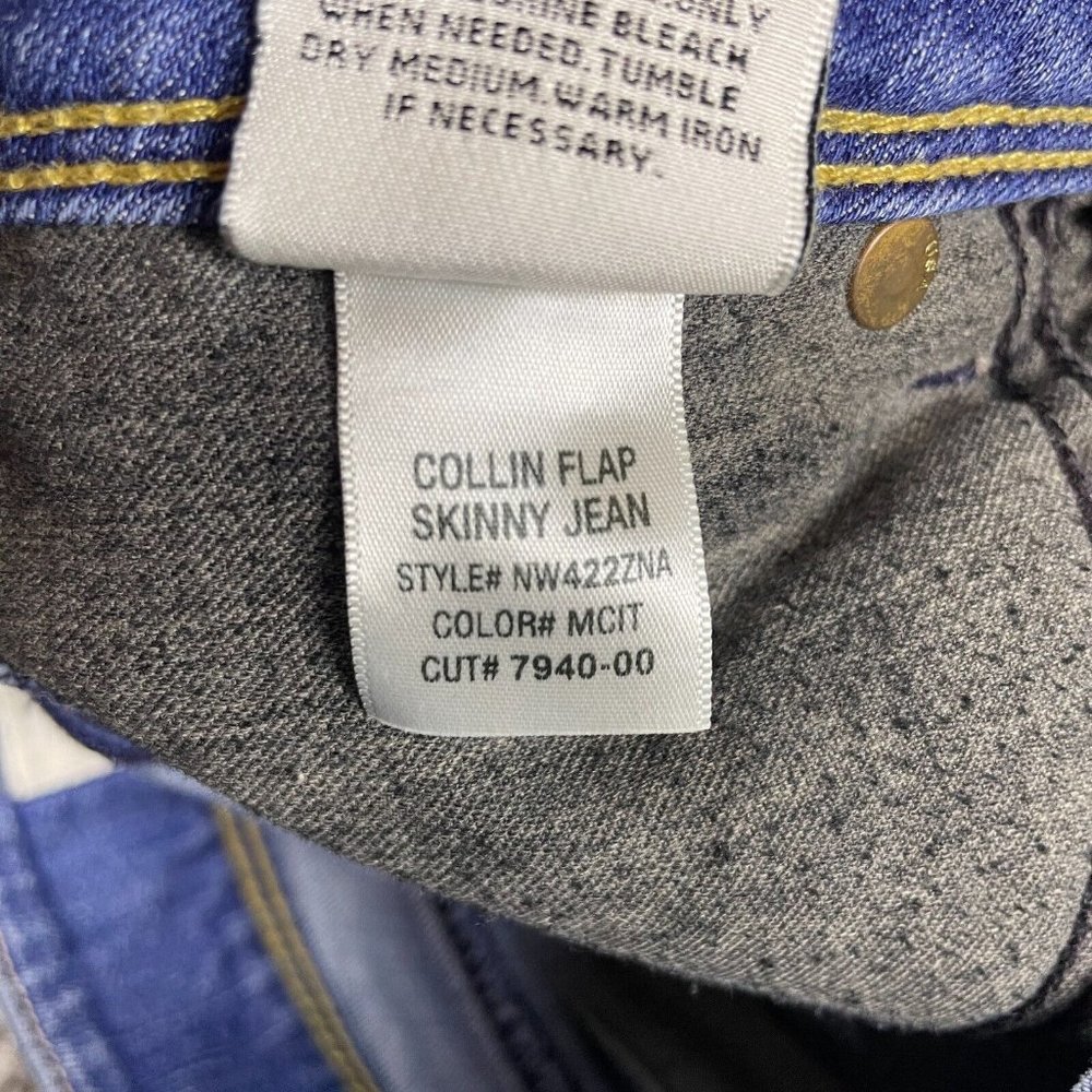 Hudson Collin Flap Skinny Jeans Women's 25 Low Rise Medium Wash Denim 2-Button - Picture 10 of 16